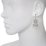Oxidized Multi Swarovski® Pearl / Filigree Earring