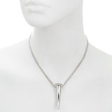 Oxidized Filigree Horn Triple Strand Necklace
