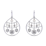 Oxidized Filigree Disc / Swarovski® Pearl Earring