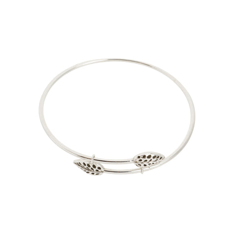 Filigree Leaf Bypass Bangle