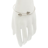 Filigree Leaf Bypass Bangle