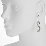 Oxidized Textured Infinity Drop Earring