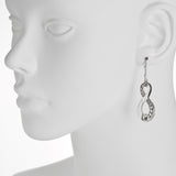 Oxidized Textured Infinity Drop Earring
