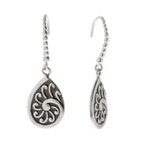 Oxidized Paisley Teardrop Earring