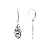 Oxidized Paisley Teardrop Earring