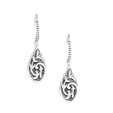 Oxidized Paisley Teardrop Earring