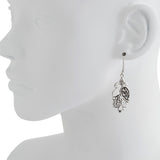 Oxidized Paisley Multi Teardrop Cluster Earring