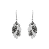 Oxidized Paisley Multi Teardrop Cluster Earring