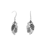 Oxidized Paisley Multi Teardrop Cluster Earring