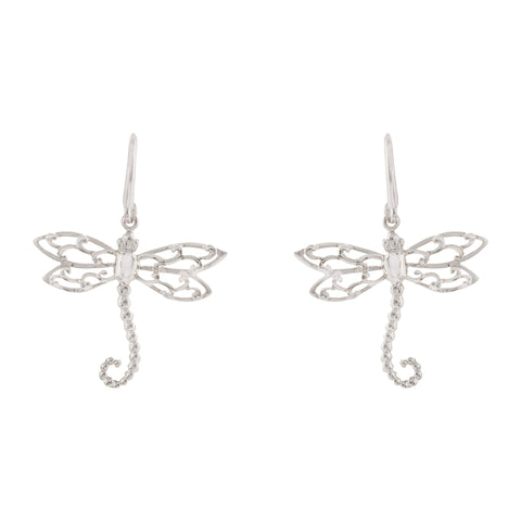 Filigree Dragonfly Drop Earring