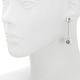 Filigree Cube Chain Drop Post Earring