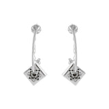 Filigree Cube Chain Hoop Earring
