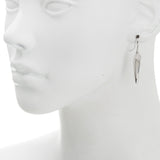 Oxidized Filigree Horn Drop Earring