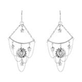 Sun, Moon and Star Chain Drop Earring