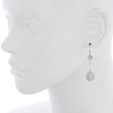 Oxidized Filigree Disc Chain Earring
