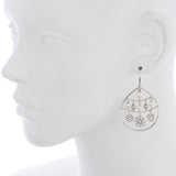 Oxidized Filigree Disc / Swarovski® Pearl Earring
