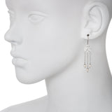 Oxidized Filigree Swarovski® Pearl Multi Chain Earring