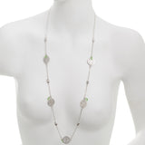 36 Inch Multi Round Filigree Tree of Life with Swarovski® Crystal and Leaf Necklace