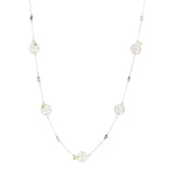 36 Inch Multi Round Filigree Tree of Life with Swarovski® Crystal and Leaf Necklace