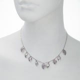 Multi Filigree Leaf Drop Necklace