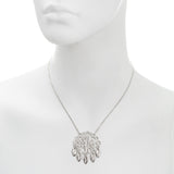 Filigree Tree of Life Multi Leaf Drop Necklace