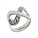Oxidized Textured Infinity Ring