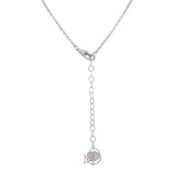 Filigree Crescent Moon with Aquamarine Swarovski® Crystal and Sun Drop Necklace